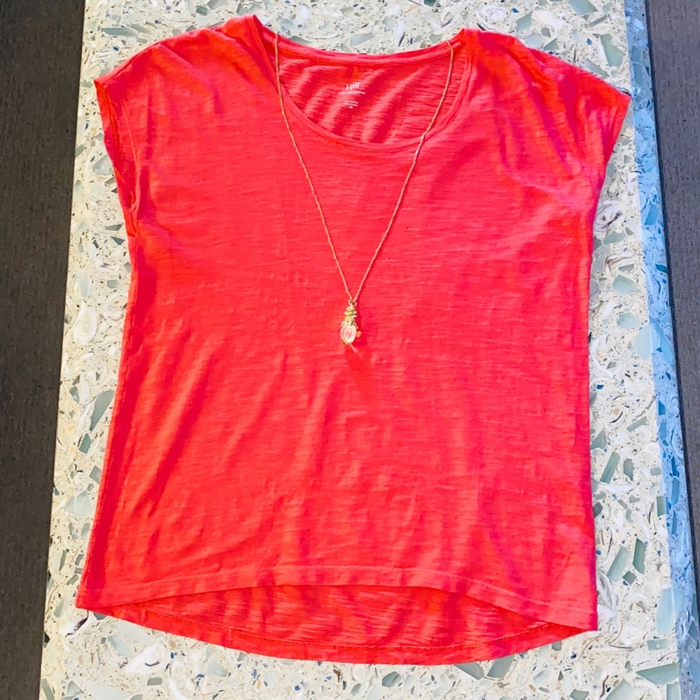 XS Jjill Scoop Neck Cotton Slub Tee